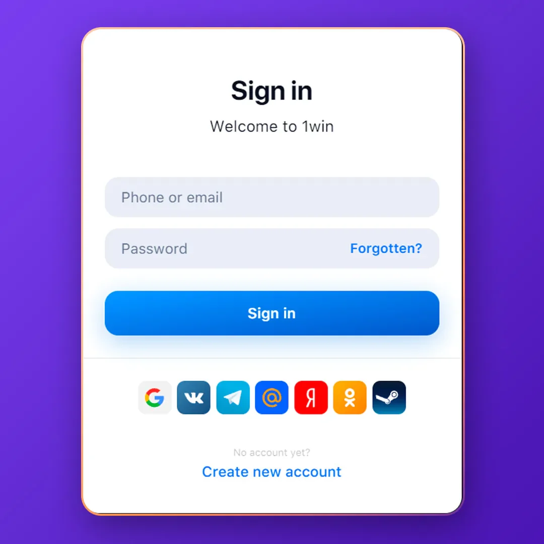 1win app login